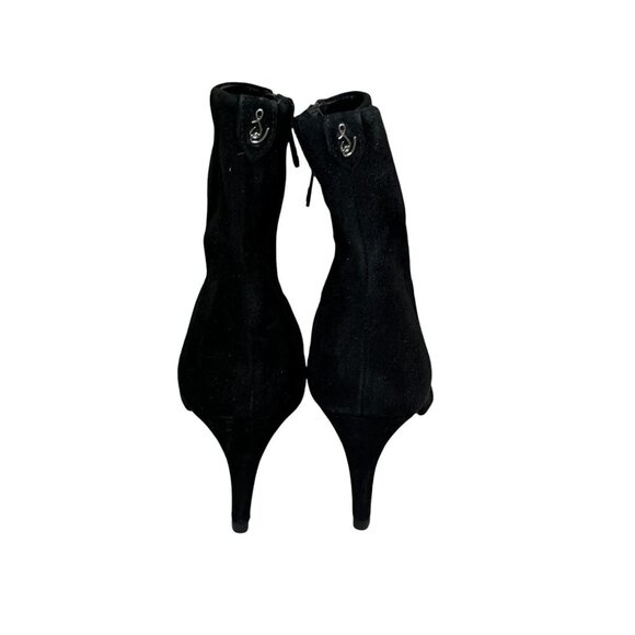 Sam Edelman Womens Ulissa Luster Ankle Bootie US 7 Black Suede Rhinestone Pearl - Picture 7 of 8